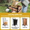 CAROD Upgraded Trash Bag Holder Cart with Storage Basket and