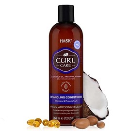 Hask Acondicionador Hidratante para Cabello Rizado, Desenreda, Anti-Frizz, Protege los Rizos, 355ml