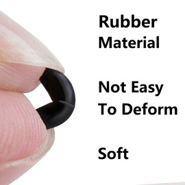 Fishing Bobber Stopper - 300 Pieces Black Rubber Beads Rubber Beads Stopper Cord Stopper Accessories for Fishing Lines 0.2#-5.0# [Medium]