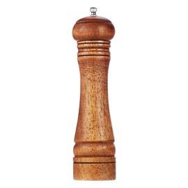 Pepper Grinder Pepper Mill,Adjustable Coarseness Wooden Peppermill, Retro Style Ceramic Grinding Mechanism Salt Mill Refillable(8 Inch)