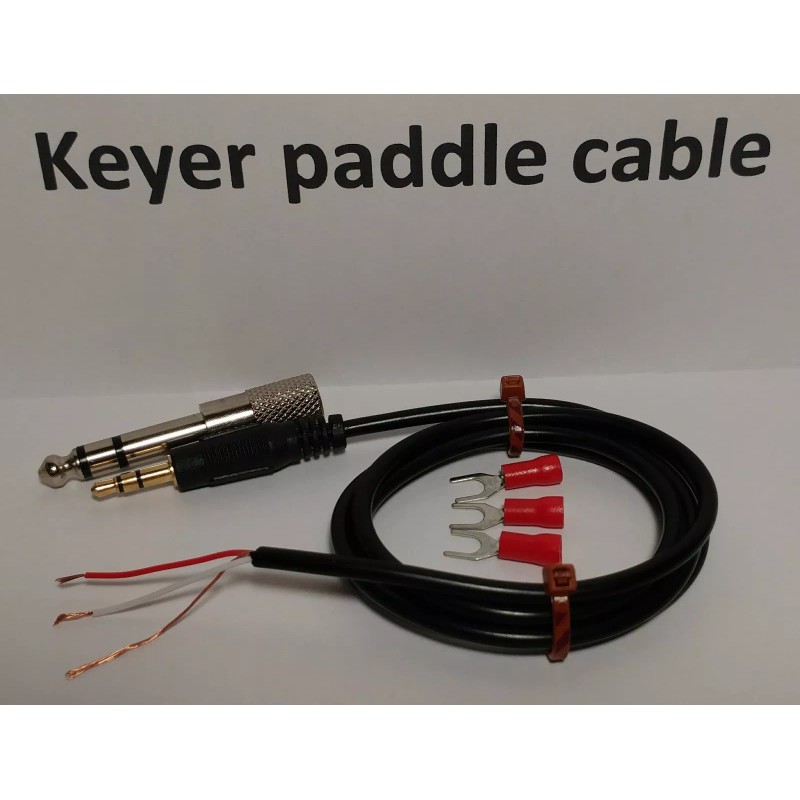 Radiodan CW Keyer paddle Cable 3 feet 1/4" (6.35mm) 1/8"