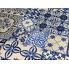 Karina Home Moroccan Tiles Blue Wipe Clean Tablecloth Vinyl PVC