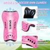 Liliful 4 Pcs Soccer Shin Guards Set for Kids Youth
