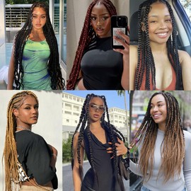Kachanaa 26 Inch Pre Stretched Braiding Hair 3 Packs EZ Braids Yaki Hot Water Setting Kanekalon Hair for Braiding Yaki Texture Pre Stretched Braiding Hair Extensions 613#