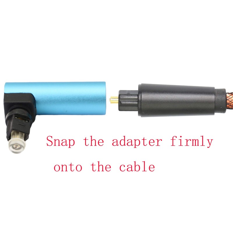 360 Degree Digital Fiber Optic Toslink Right Angle 90 Degree