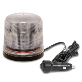 LED-MARTIN Sesto Rotating Beacon, 11 Flash Patterns, Clear/Blue, Magnetic Base, 12 V 24 V, Professional Indicator Light, Warning Light, Flash Light for Use in Road Traffic