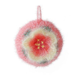 Cherry Blossom Shaped Acrylic Dish Scrubber, Flower Shaped Hand Crochet Non-Scratch Dish Sponge, Pink Flower Shaped Kitchen Sponge Washing Dishes