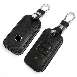 (yoshinari) Engine Starter Case Mazda 3 BP Series CX-30 CX-8 Roadster CX-5 CX-3 Mazda 2 Mazda 6 Genuine Leather Engine Starter Case Key Shell Cover Remote Control Starter Key Case (Black Leather Black