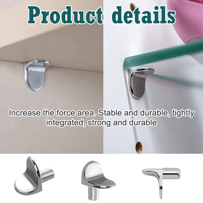 20 Pcs Heavy Duty L-Shaped Metal Shelf Support Brackets –