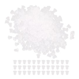Chazcool 500 Piezas Respaldos de Aretes de Silicona Transparente, Tapón de Respaldo de Aretes, Parte Posterior de los Aretes de Silicona para Parte Trasera de Seguridad, Accesorio de Repuesto