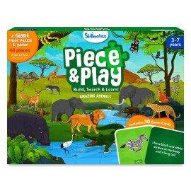 Skillmatics Giant Animal Floor Puzzle With Search And Find Game For Kids Ages 3 To 7