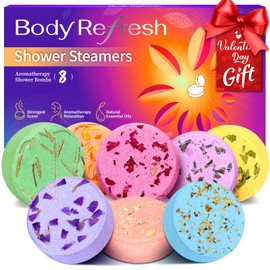 Shower Steamers Aromatherapy - 8 Pack Shower Bombs with Natural Essential Oils, Birthday Gifts for Women Self Care Relaxation Home SPA Stress Relief, Valentines Day Gifts for Her, Mom, Women