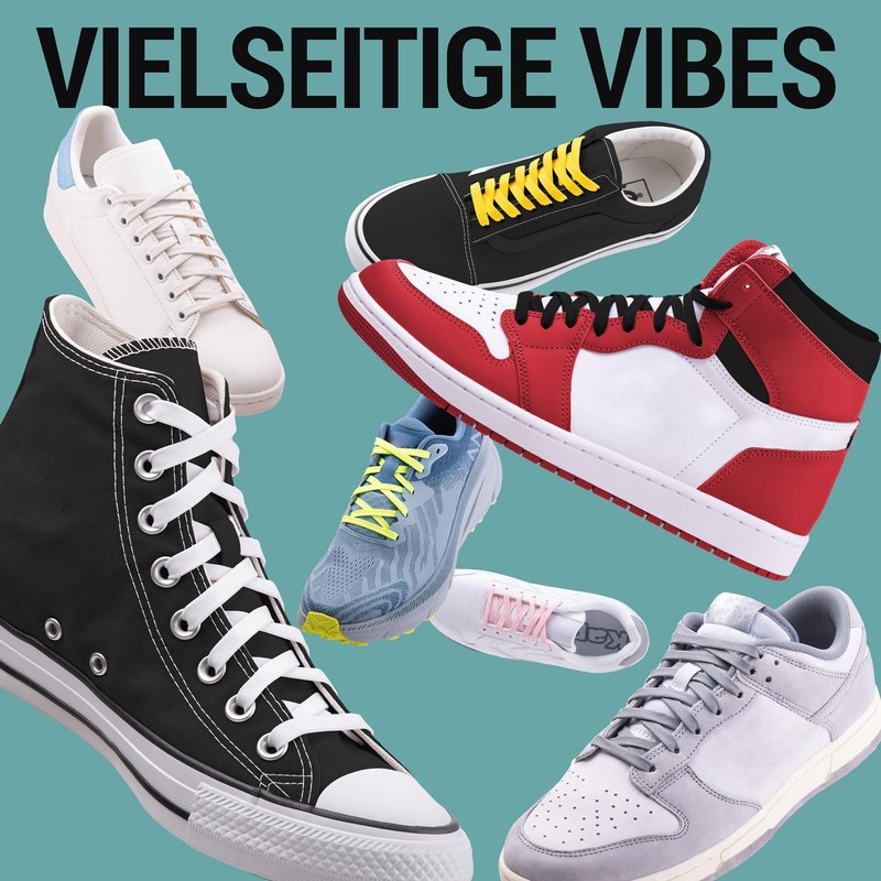 Miscly Flat Shoelaces - Various Lengths and Colours Available, lightgrey