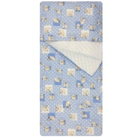 Panini Tessuti Sleeping Bag for Babies from 2 to 6 Years - 100% Cotton, Quilted Fabric - Made in Italy (Sleeping Bag Blue Bears and Bees)