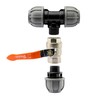 tee Junction Fitting with Metal Full Flow Valve for mdpe