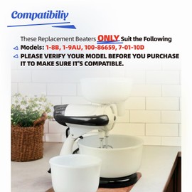 Mixmaster Replacement Beaters Mixer Attachments Compatible with Older Vintage Sunbeam Mixmaster 1-8B,1-9AU,100-86659,7-01-10D Working on Sunbeam Mixer Replacement Parts