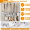 Hiitytin Removable Broom Holder Wall Mount Bathroom Broom and Mop