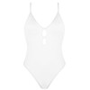 RELLECIGA Women's V Neck Cutout One Piece Swimsuit High Cut