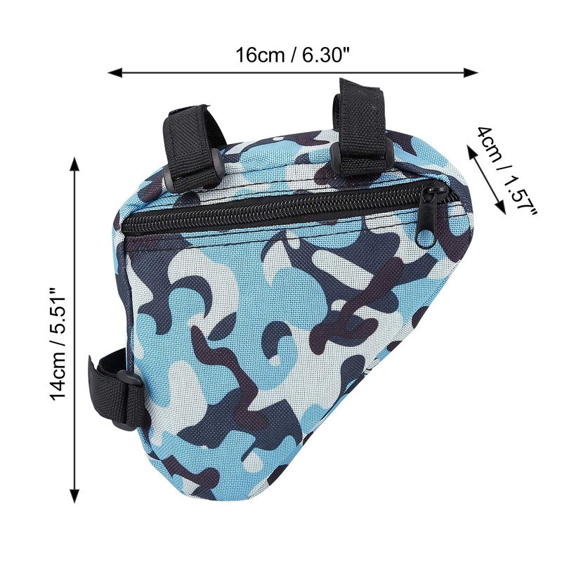 X AUTOHAUX 16x14x4cm Bike Saddlebag Bicycle Frame Bag Tool Pouch