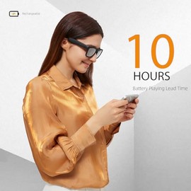 OhO sunshine - Gafas de sol con sonido, control de voz y auriculares abiertos, escucha música y llamadas con subir y bajar el volumen, gafas inteligentes Bluetooth 5.0 y función impermeable IP44 para deportes al aire libre