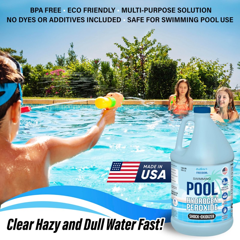 Nature's Freedom Hydrogen Peroxide Swimming Pool and Spa Non-Chlorine Shock-Oxidizer