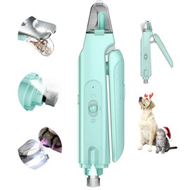 CATPICK 2-in-1 Cat Nail Clippers & Dog Nail Clippers Trimmers for Large Medium Small Dogs Cats Claw Trimmer Quick Sensor and Safety Guard USB Rechargeable with 2 LED Lights Dogs Nail Trimmer