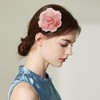 Mecool 3.15" Chiffon Rose Hair Clip for Weddings Party Brooch