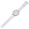 EACHE White Leather Watch Band Classical Thin Leather Watch Replacement