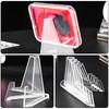 Pack of 50 Acrylic Card Stands: 57 mm Transparent Acrylic