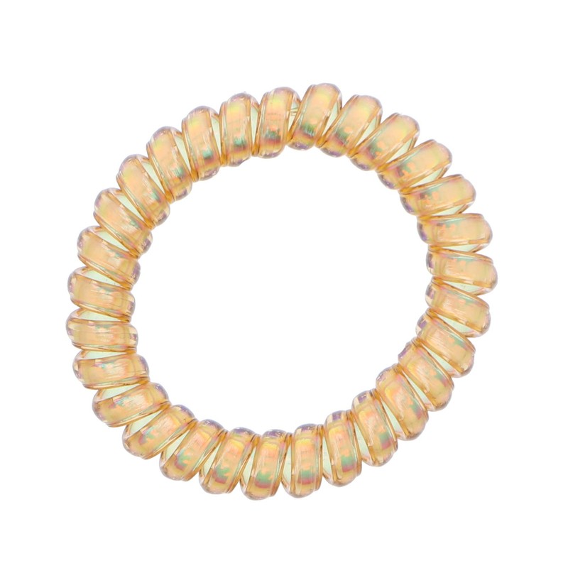 Irridescent Coil Pony Holders - Set Of 5-Brown