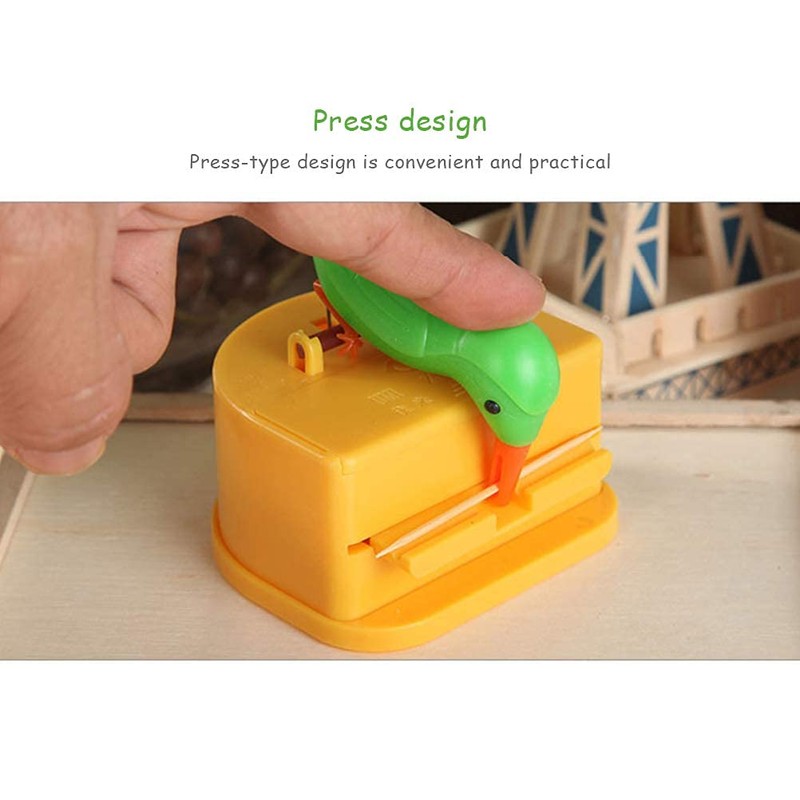 Cute Bird Toothpick Holder Dispenser, Made of Environmentally Friendly ABS,
