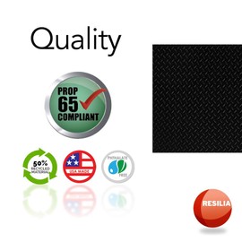 Resilia Truck Bed Mat Liner – Universal Size, Durable Heavy-Duty All-Weather Protection for Your Truck, Cargo Van, or SUV, Pickup Accessories, Trim to Fit, Black, Thick 4 Foot x 8 Foot