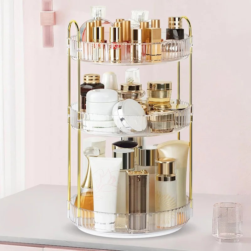 2/3layer bedroom bathroom countertop storage box dressing table storage rack