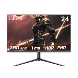 INFIEVO Gaming Monitor 24 Inch FHD 1080P Computer Monitor 180Hz VA 1ms, FreeSync, Ultra-Thin Design, VESA Compatible, Tilt Adjustable, Eye Care Technology, HDMI/DP
