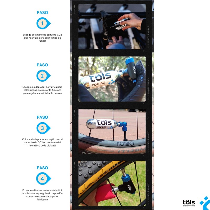 TÖLS BIKE COMPONENTS Töls 16 Gr Co2 Refill Box 5