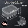 WYAN 32 Pcs Mini Container Boxes, Square Empty Mini Clear