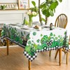Horaldaily St. Patrick's Day Rectangular Tablecloth 60×140 Inch, Shamrock Trucks