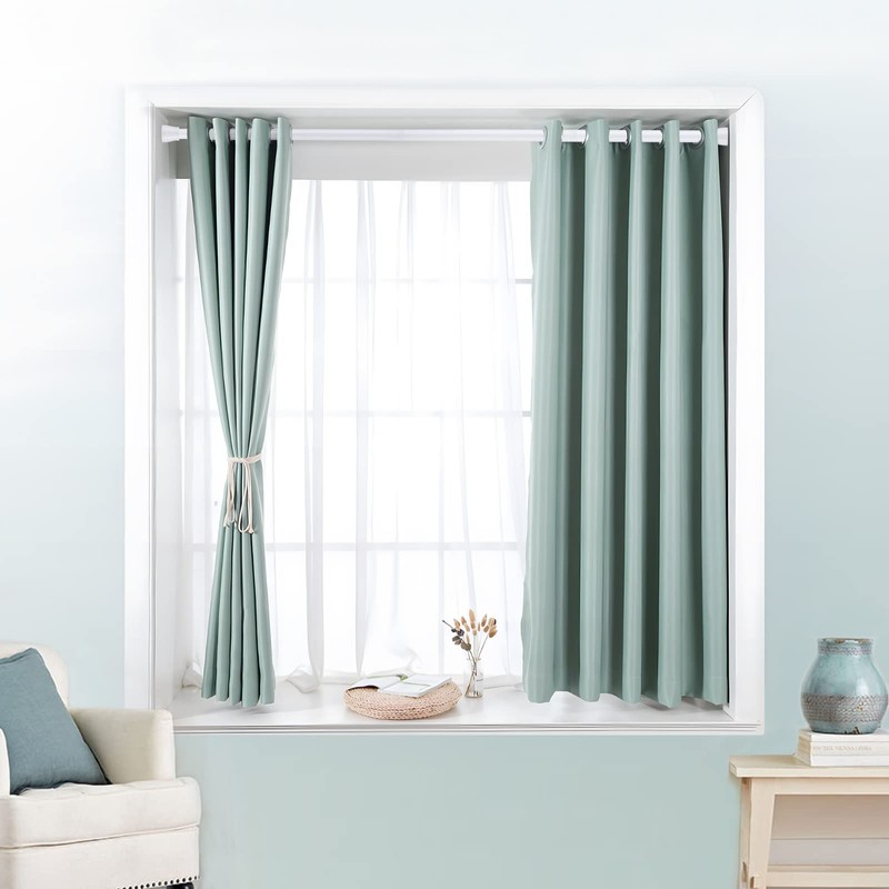 Tension Curtain Rod 33 to 59 Inch White Curtain Rod