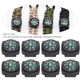 25PCS Button Compass Survival, 22mm Pocket Sized Economy Compass Watch Strap Compass Portable Hiking GPS Watch Band Slip Slide Navigation Wrist for Survival Watch Band Paracord Bracelet