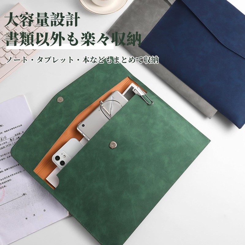 Jinchuan File Folder, PU Leather, A4 A5, Waterproof, Document Folder,