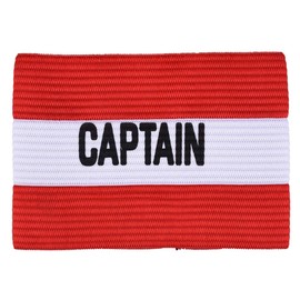 VerteLife Classic Captain's Armband for Football Training, Adult & Youths Elastic Sports Arm Band Captain Armbands (Adult, Red)
