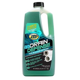 Zep Drain Defense Pipe Build-Up Remover - 64 Ounces - ZLDC648 - Professional Strength Liquid Pipe Build Up Remover,GREEN