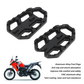 1 Pair Motorcycle Footrest Front Foot Peg, Highway Pegs For Kawasaki For Versys-X300 2017-2023, For Versys 650 2015-2023, For Versys 1000 2015-2023 (Black)