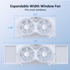 shinic 9" Twin Window Fan with Remote Control,Reversible Airflow,Removable Cover,3