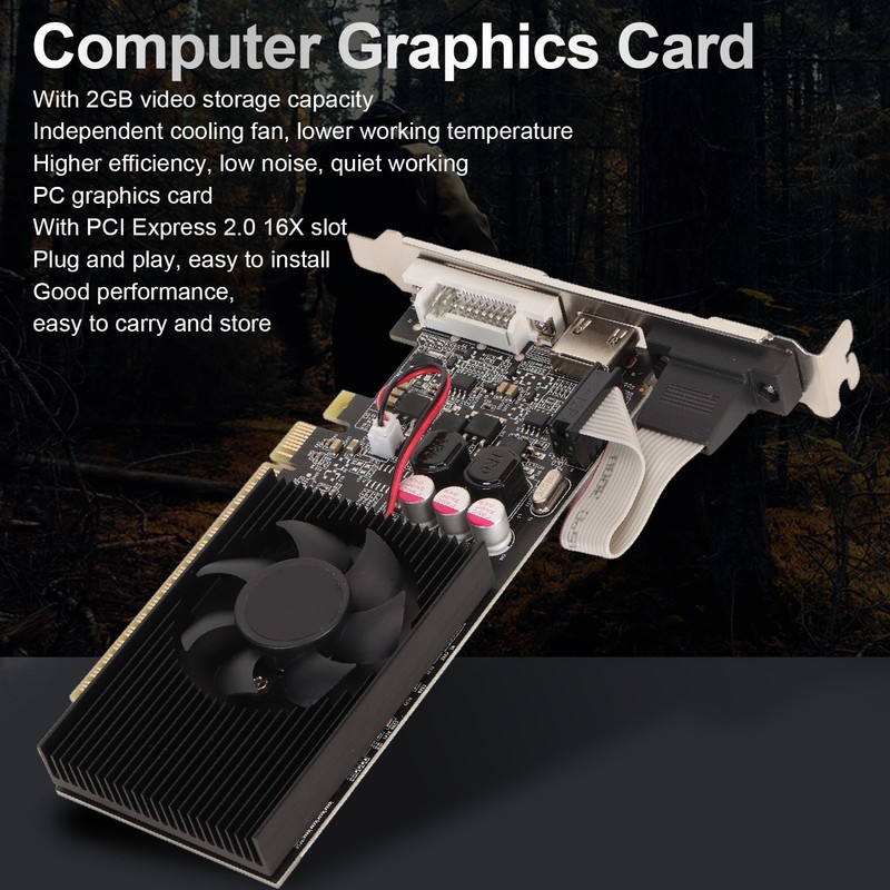 GT730 2GB GDDR3 64bit Graphics Card Support DVI I VGA