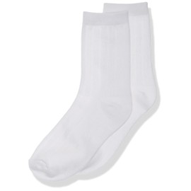 Jefferies Socks - Calcetines de canalé para niño grande (paquete de 3), Blanco, Medium
