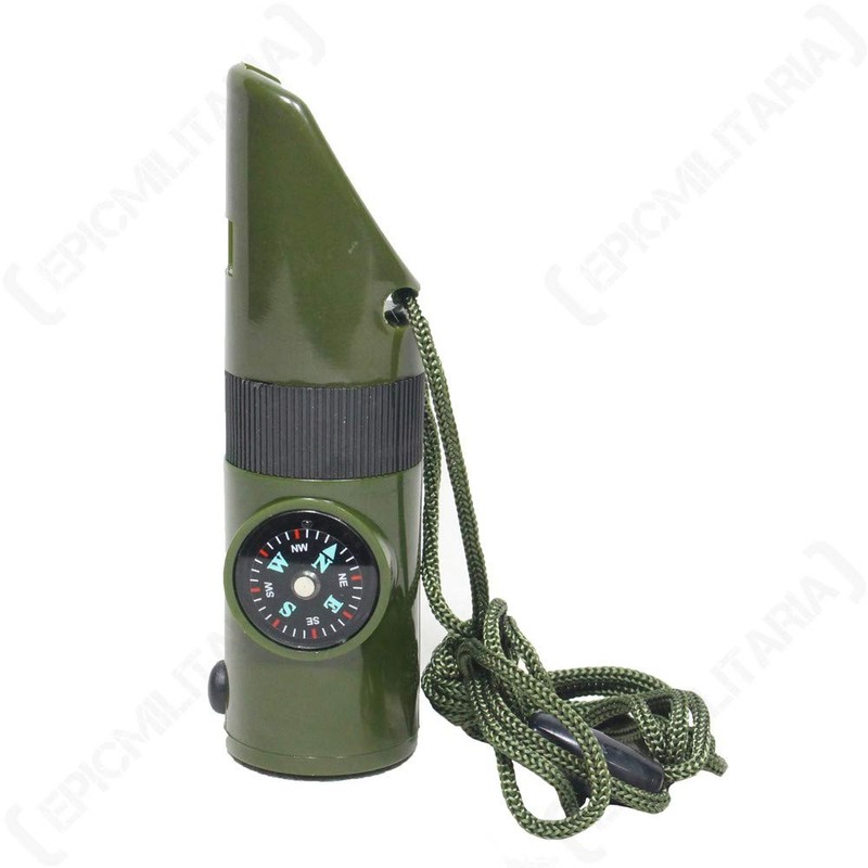 Mil-Tec Signal Whistle 6-in-1 Olive