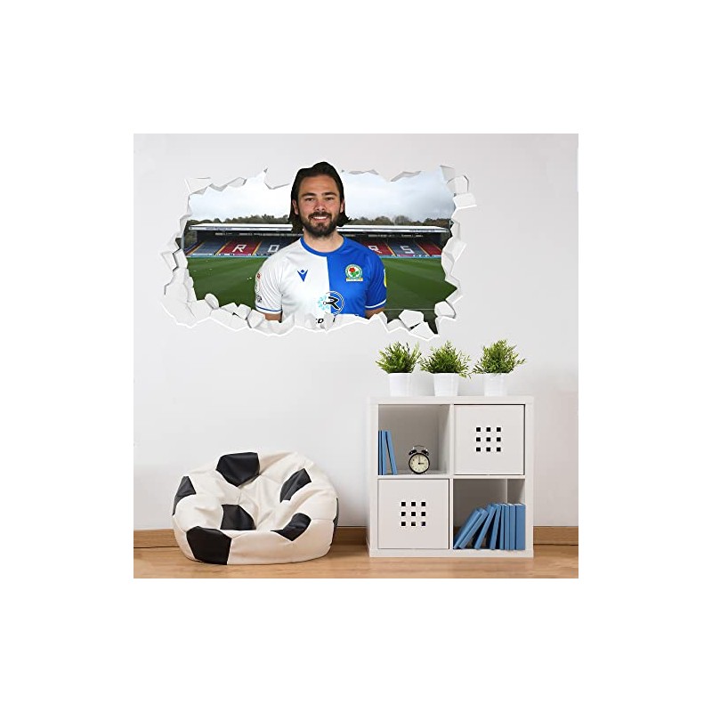 Themed Blackburn Rovers F.C. Wall Sticker - Bradley Dack Broken