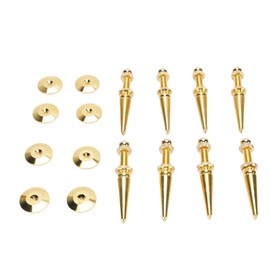 Generic Speaker Spikes, 8Pcs Copper Shockproof Isolation Foot Set with Base Pad, Adjustable Height, Pure Copper Speaker Spike Isolation Stand for Subwoofer, Turntable, DAC Recorder