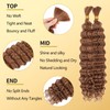 LPARMJIT Deep Wave Bulk Hair for Braiding, 18 Inches, 2